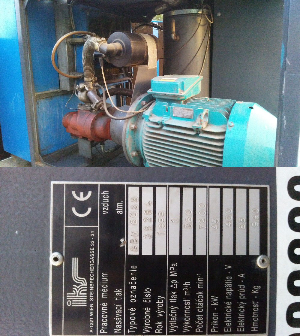 Skrutkový kompresor AIR KRONE GBV 60SS 1999